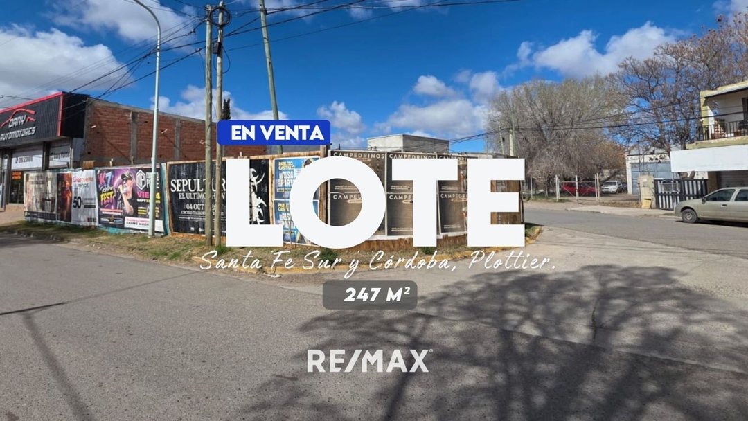 LOTE EN VENTA EN ESQUINA PLOTTIER