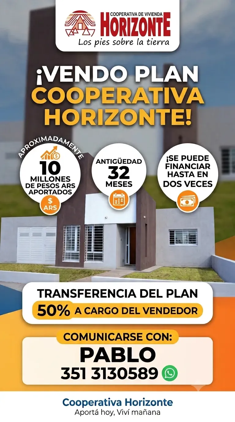 Venta Plan Cooperativa Horizonte
