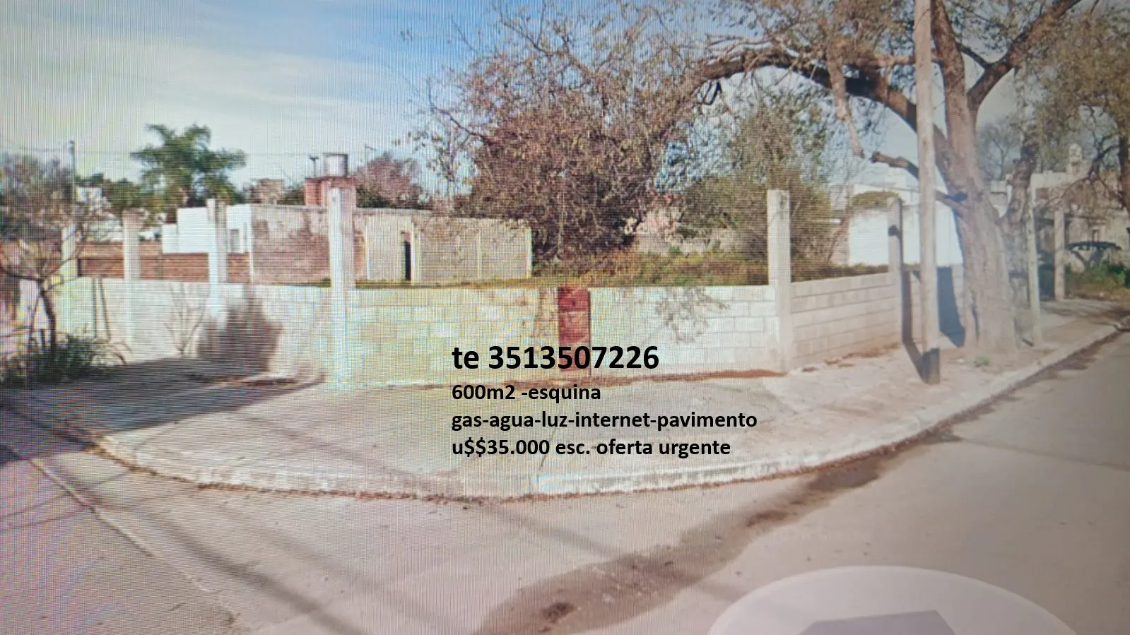 GRAN LOTE ESQUINA 600M2 PQUE REPUBLICA TODOS LSO SERVICIOS