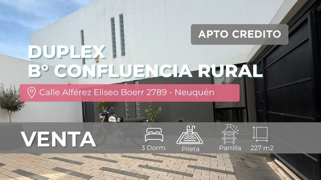 VENTA DÚPLEX 3 DORMITORIOS CALLE BOERR 2789 NQN