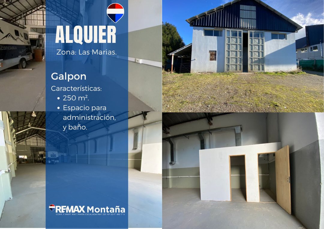 Deposito 250m2  en predio con ingreso sobre ruta