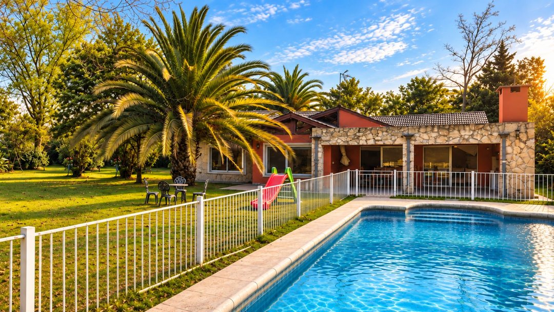 CASA-CLUB EL OMBÚ–GRAN PARQUE-DOBLE LOTE-PILETA