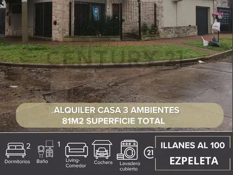 Casa en Alquiler en Ezpeleta Este, Partido de Quilmes