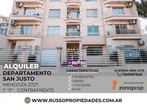 Departamento en Alquiler en San Justo, Partido de La Matanza