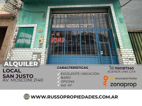 Local en Alquiler en San Justo, Partido de La Matanza