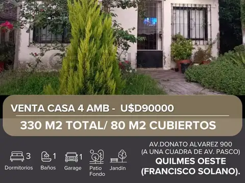 Casa en Venta en San Francisco Solano, Partido de Quilmes