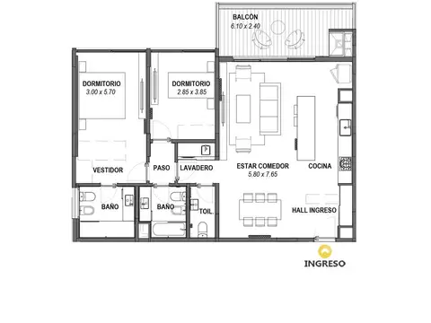 Departamento en Venta en Pichincha, Rosario