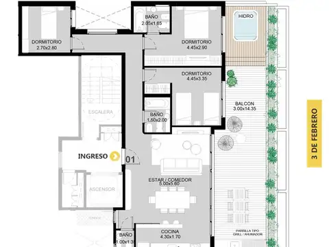 Departamento en Venta en Martin, Rosario