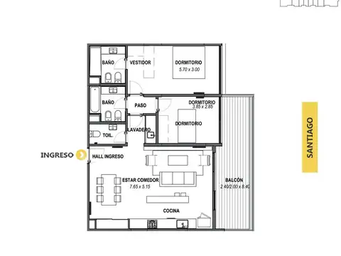 Departamento en Venta en Pichincha, Rosario