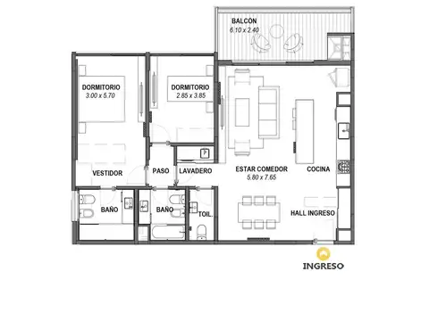 Departamento en Venta en Pichincha, Rosario