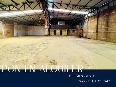 Galpón en Alquiler en Quilmes Oeste, Partido de Quilmes