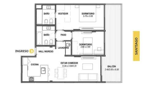Departamento en Venta en Pichincha, Rosario