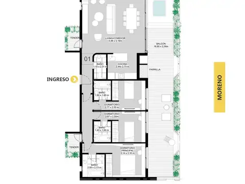 Departamento en Venta en Centro, Rosario