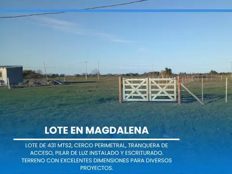 Terreno en Venta en Magdalena, Partido de Magdalena