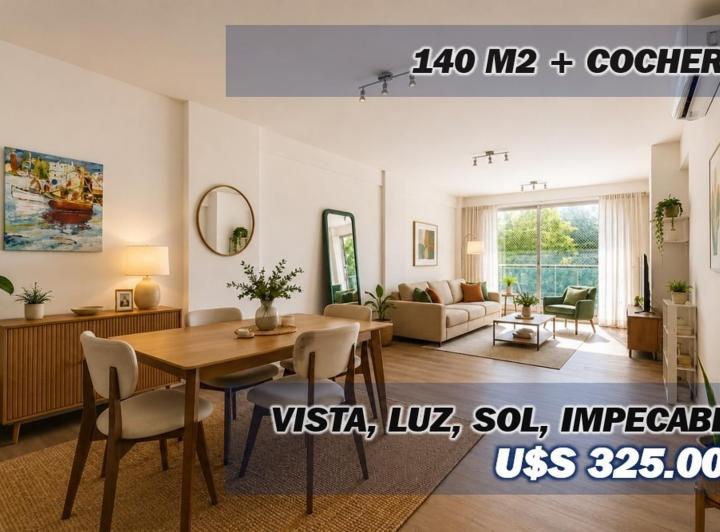 Departamento · 140m² · 4 Ambientes · 1 Cochera