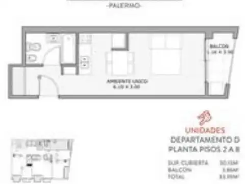 Departamento en Venta en Palermo Soho, Palermo