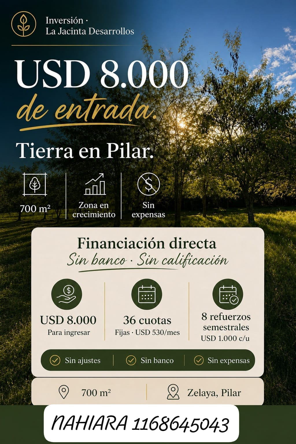 Terreno en Venta en Zelaya, Partido de Pilar