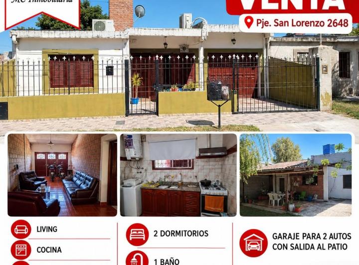 Casa · 100m² · 2 Dormitorios · 1 Cochera