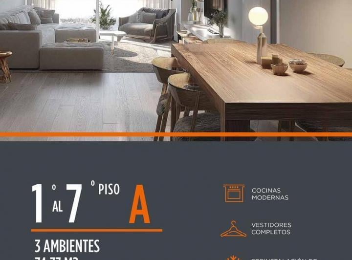 Departamento · 68m² · 3 Ambientes