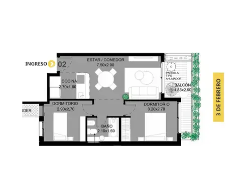 Departamento en Venta en Martín, Rosario