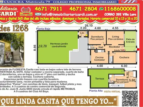 Casa en Alquiler en Floresta, CABA