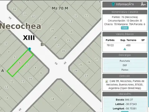 Terreno en Venta en Necochea, Partido de Necochea