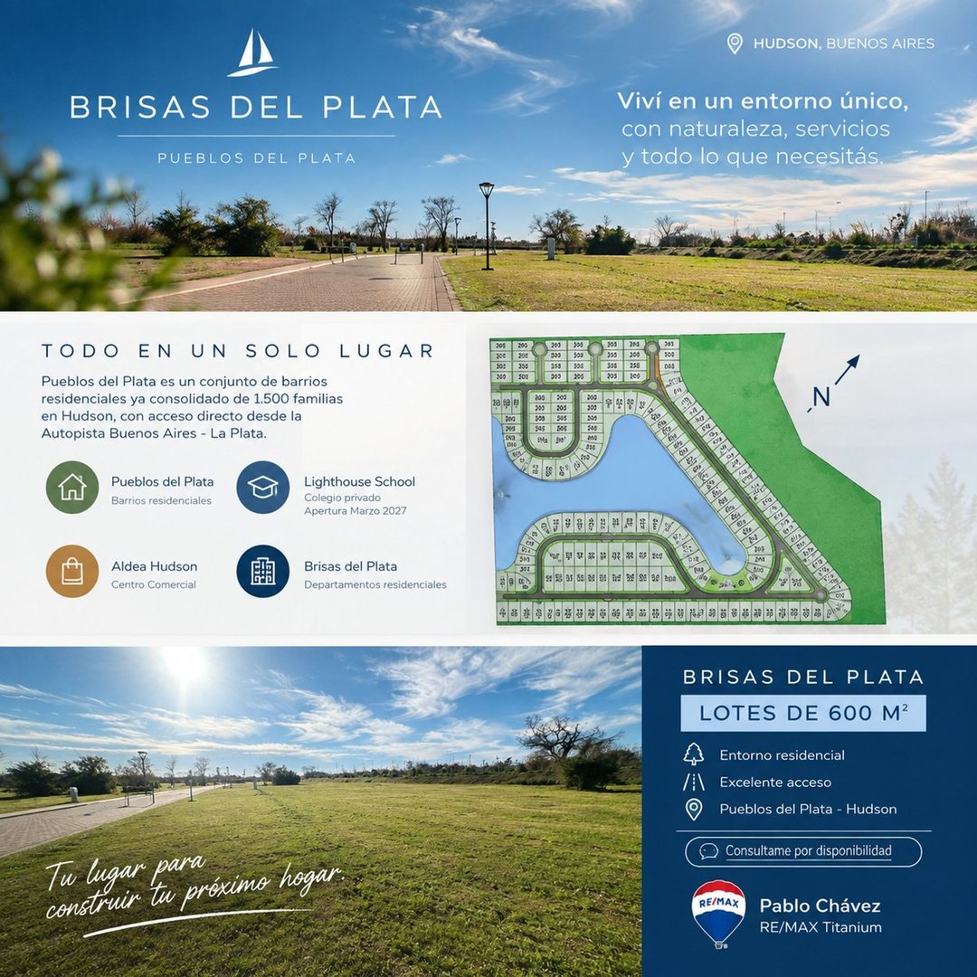 Lote de 600 m² en Elcano | Pueblos del Plata