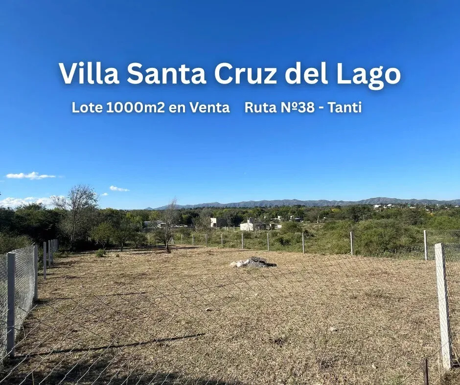 Lote Plano 1000m2 Tanti, Córdoba