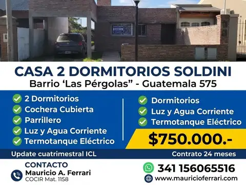Casa en Alquiler en Soldini, Rosario