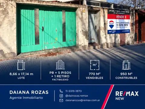Terreno en Venta en Monte Castro, CABA