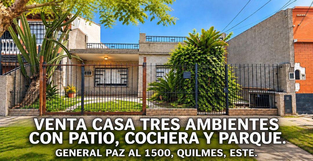 VENTA CASA 3 AMBIENTES QUILMES ESTE APTO CREDITO
