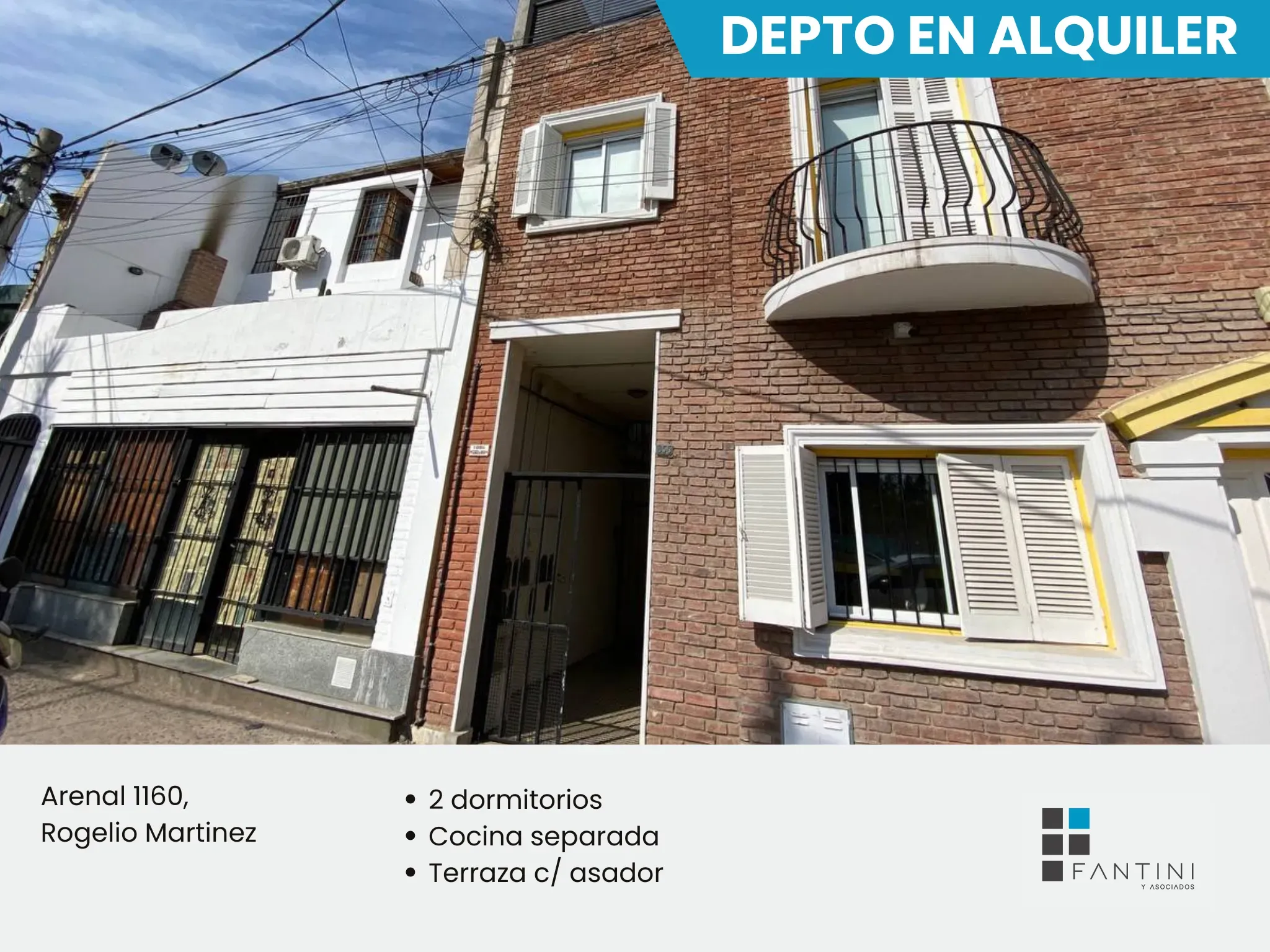 DEPARTAMENTO EN ALQUILER 2 DORMITORIOS - ROGELIO MARTINEZ