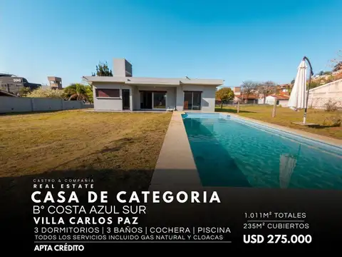 Casa en Venta en Costa Azul, Villa Carlos Paz