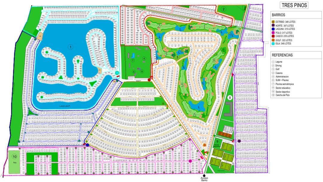 Lote en "Villa de campo Tres Pinos"