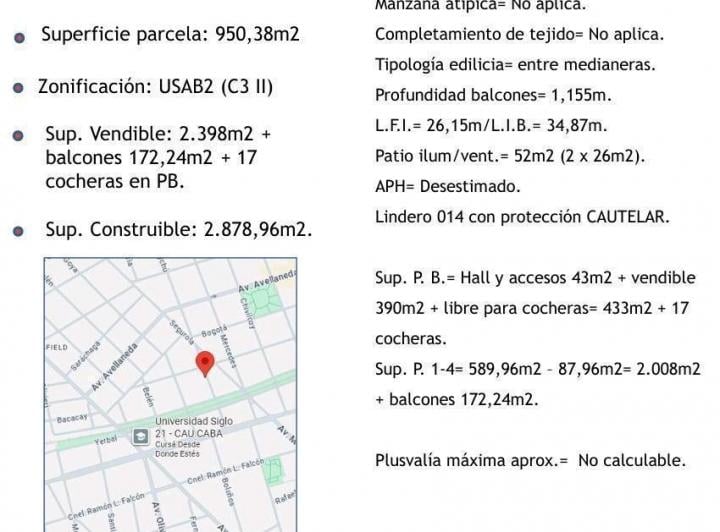 Terreno · 950m²