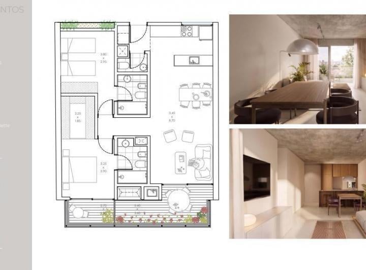 Departamento · 80m² · 3 Ambientes