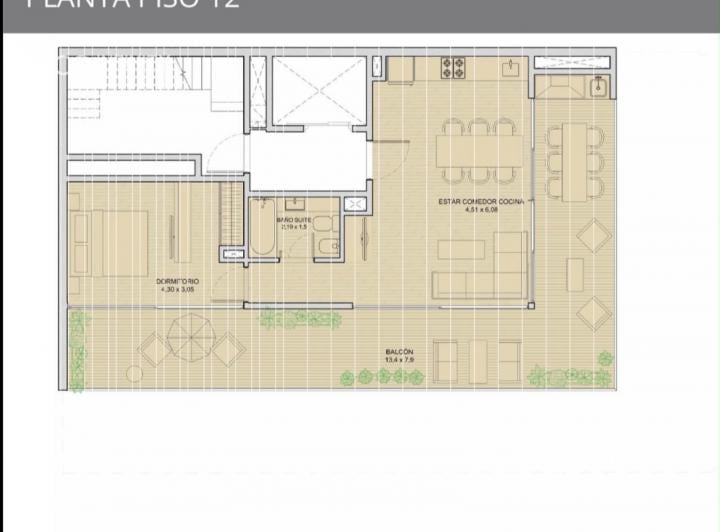Departamento · 47m² · 2 Ambientes