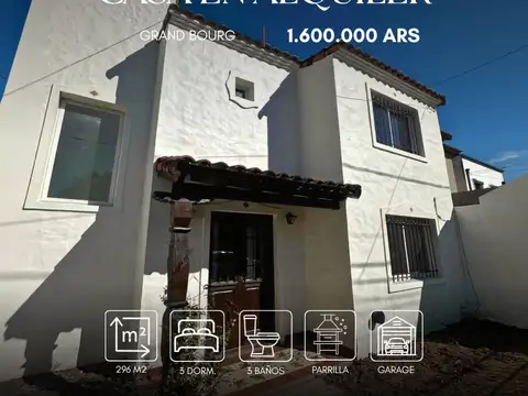 Casa en alquiler de 3 dorm. c/ cochera en grand bourg