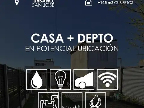 Casa + depto en san jose