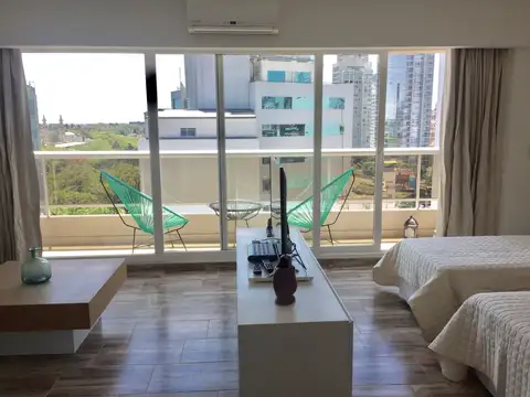 Espectacular monoambiente en edificio con amenities y seg 24 hs