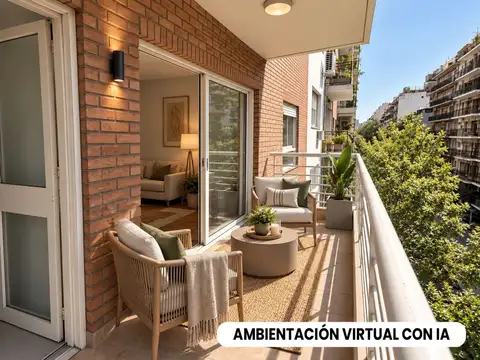 Moderno 2 ambientes con balcon en palermo