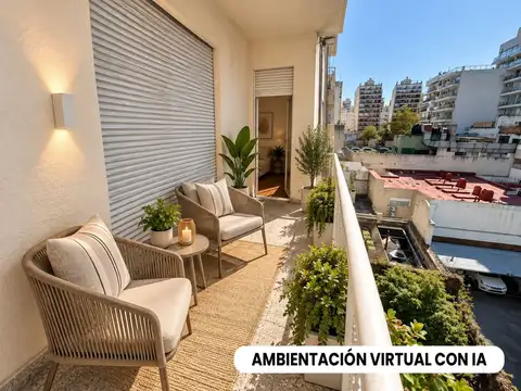 Amplio dept 4 amb c/ balcon + cochera + dependencia en azcuenaga y av sta fe. 144 m2