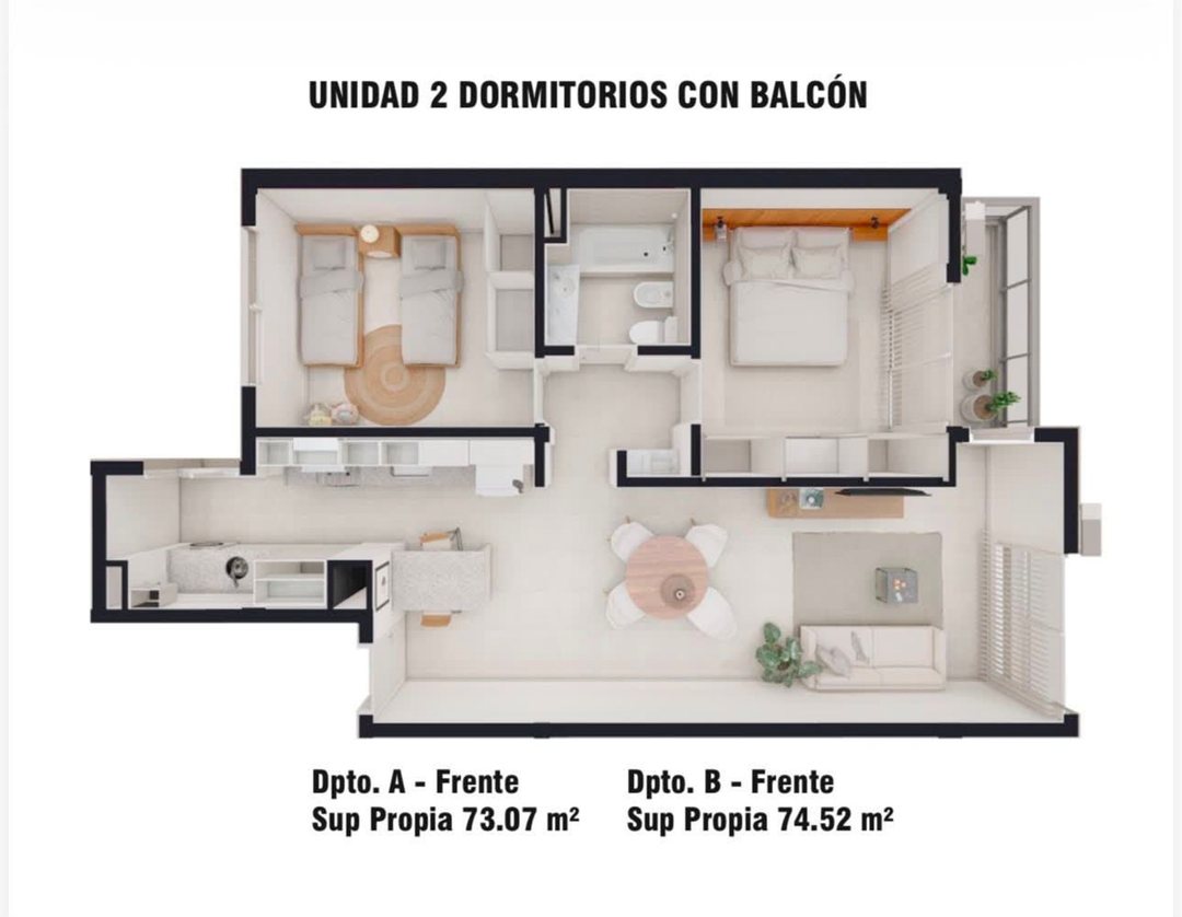 Venta departamento 2 dormitorios