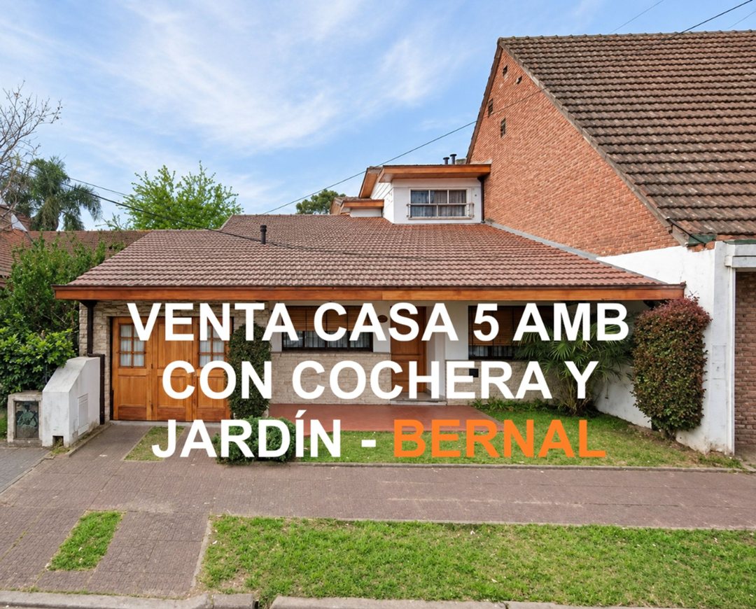 VENTA CASA 5 AMB CON COCHERA Y JARDÍN BERNAL