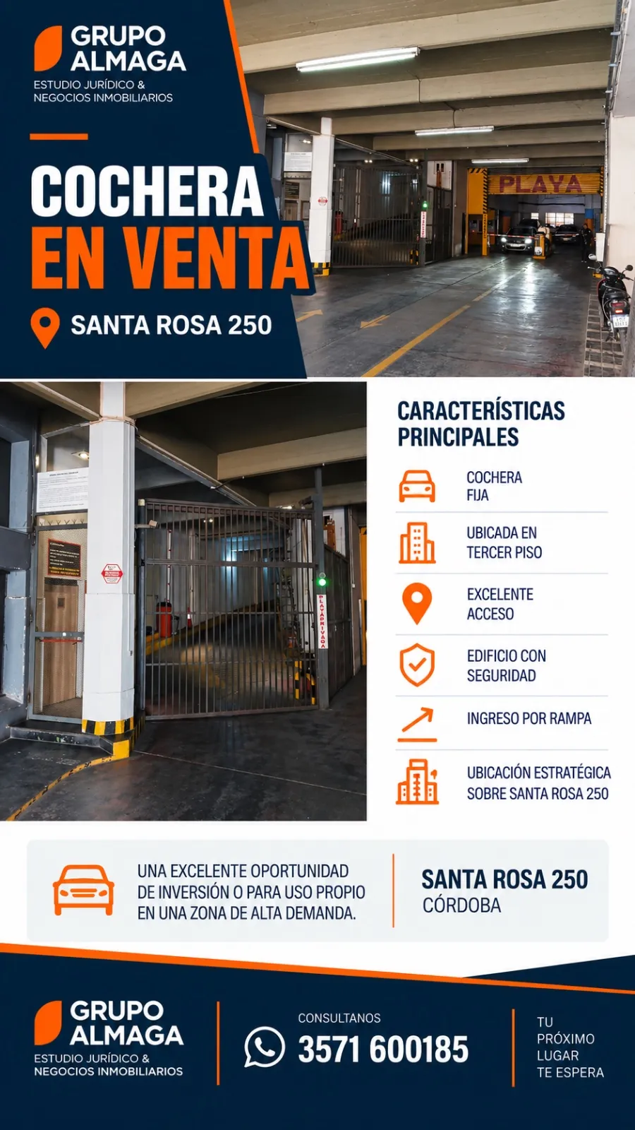 COCHERA EN PLENO CENTRO