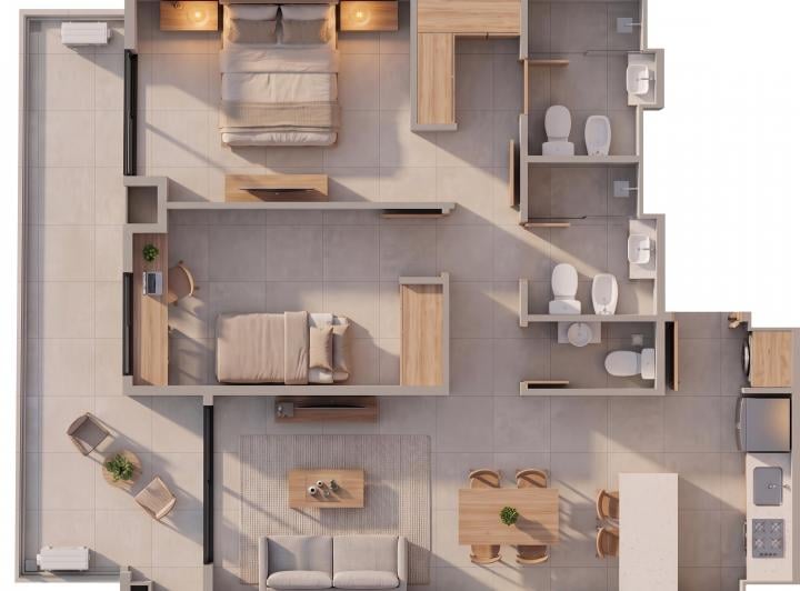 Departamento · 65m² · 3 Ambientes
