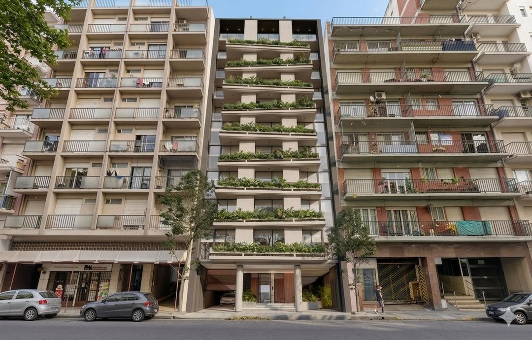 VENTA MONOAMBIENTE GÜEMES BALCON FRENTE EN POZO