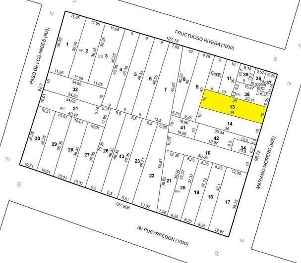 Terreno · 380m²
