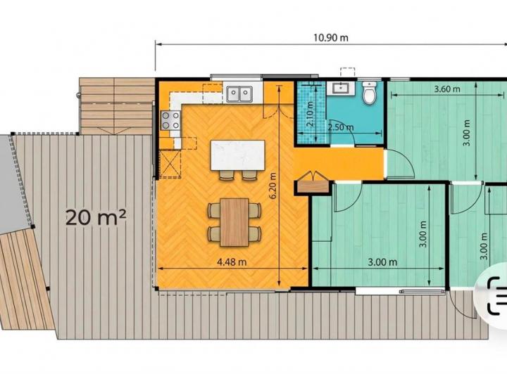 Casa · 60m² · 3 Ambientes
