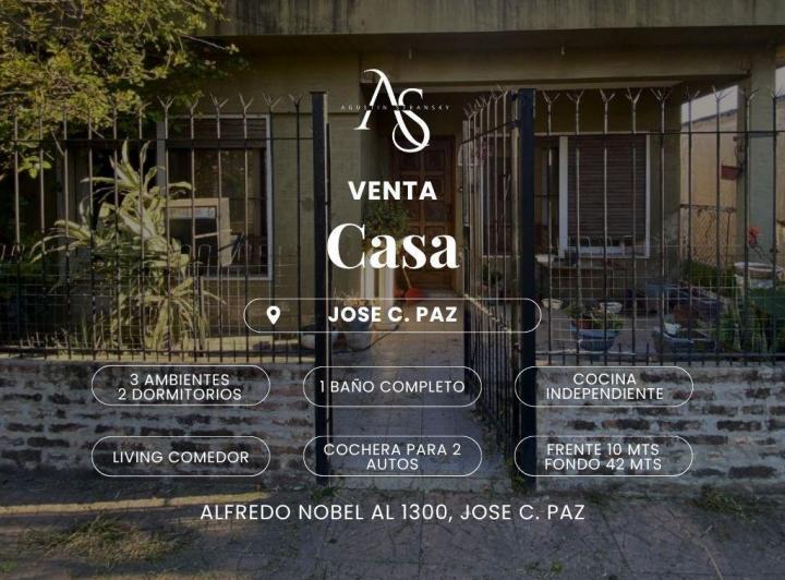 Casa · 62m² · 3 Ambientes · 3 Cocheras